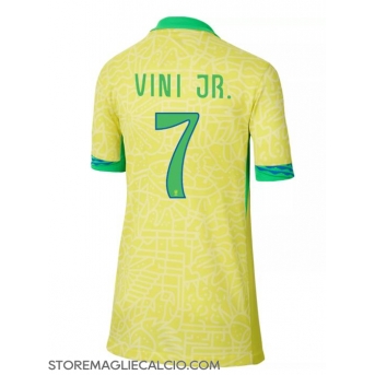 Brasile Vinicius Junior #7 Maglia Gara Casa Repliche Copa America 2024 Donna